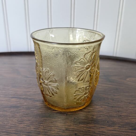 ANCHOR HOCKING Springsong Honey Gold Juice Cup Glass Votive Candle Holder - Picture 1 of 4